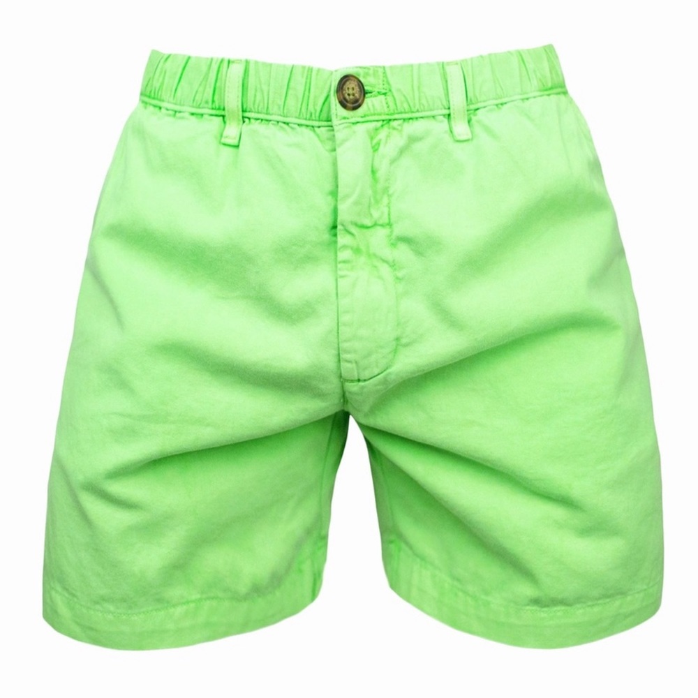 Chubbies The Def Leps Bright Neon Green 5” Shorts Size L